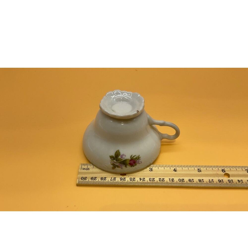 Vintage Japan Pink Roses‎ Gold Trimmed Footed Teacups Set of 6 Cottage Core - Picture 6 of 7